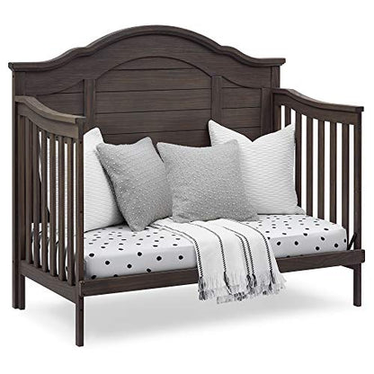 Delta Children Simmons Kids Asher 6-in-1 Convertible Crib with Toddler Rail, Aged Oak