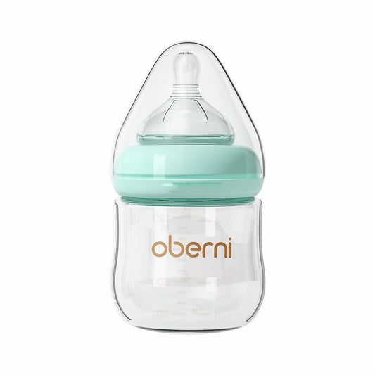 Glass Baby Bottles,Anti Colic Breastfeeding Bottle with Natural Response Nipple Size S,Wide Neck Slow Flow Baby Bottle for Baby,Newborn,Preemie 0-3 0-6 Month,BPA Free (Pink, 1 Pack, 4 Ounce)