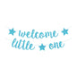 Baby Shower Decorations, Birthday Banner, Welcome Little One Baby Banner for Pre-strung Welcome Sign Gender Reveal Party Neutral Decor Backdrops Supplies (Blue)