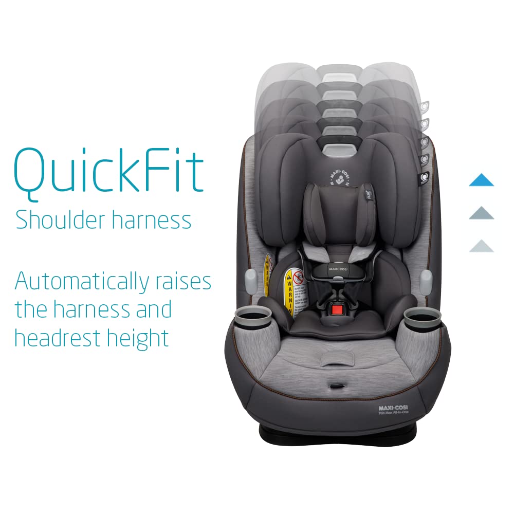 Maxi-Cosi Pria Max All-in-One Convertible Car Seat, Rear Facing Car Seat (4-40 lbs), Forward Facing Car Seat (22-65 lbs), High Back Booster Seat (40-100 lbs), Pure COSI, Desert Wonder