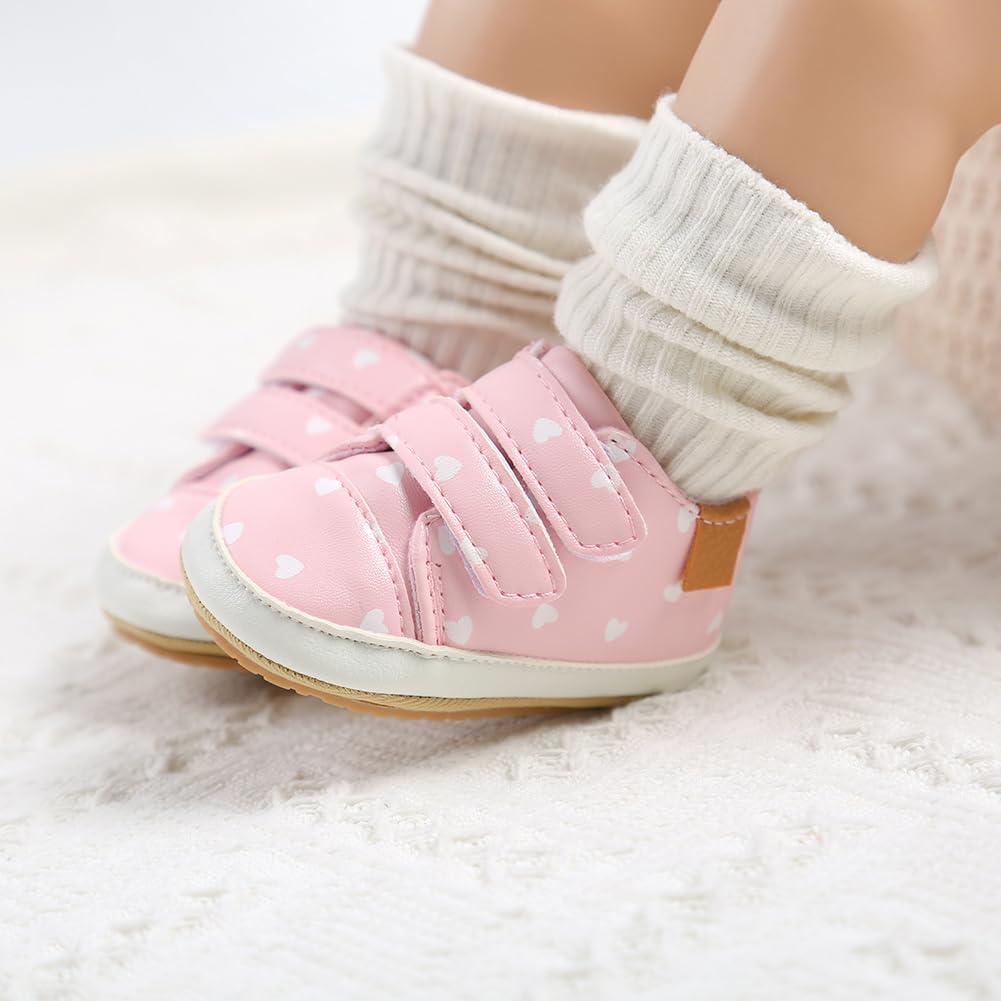 Baby Girls Boys Shoes Soft Anti-Slip Sole Newborn First Walkers High Top Canvas Denim Unisex Infant Sneaker