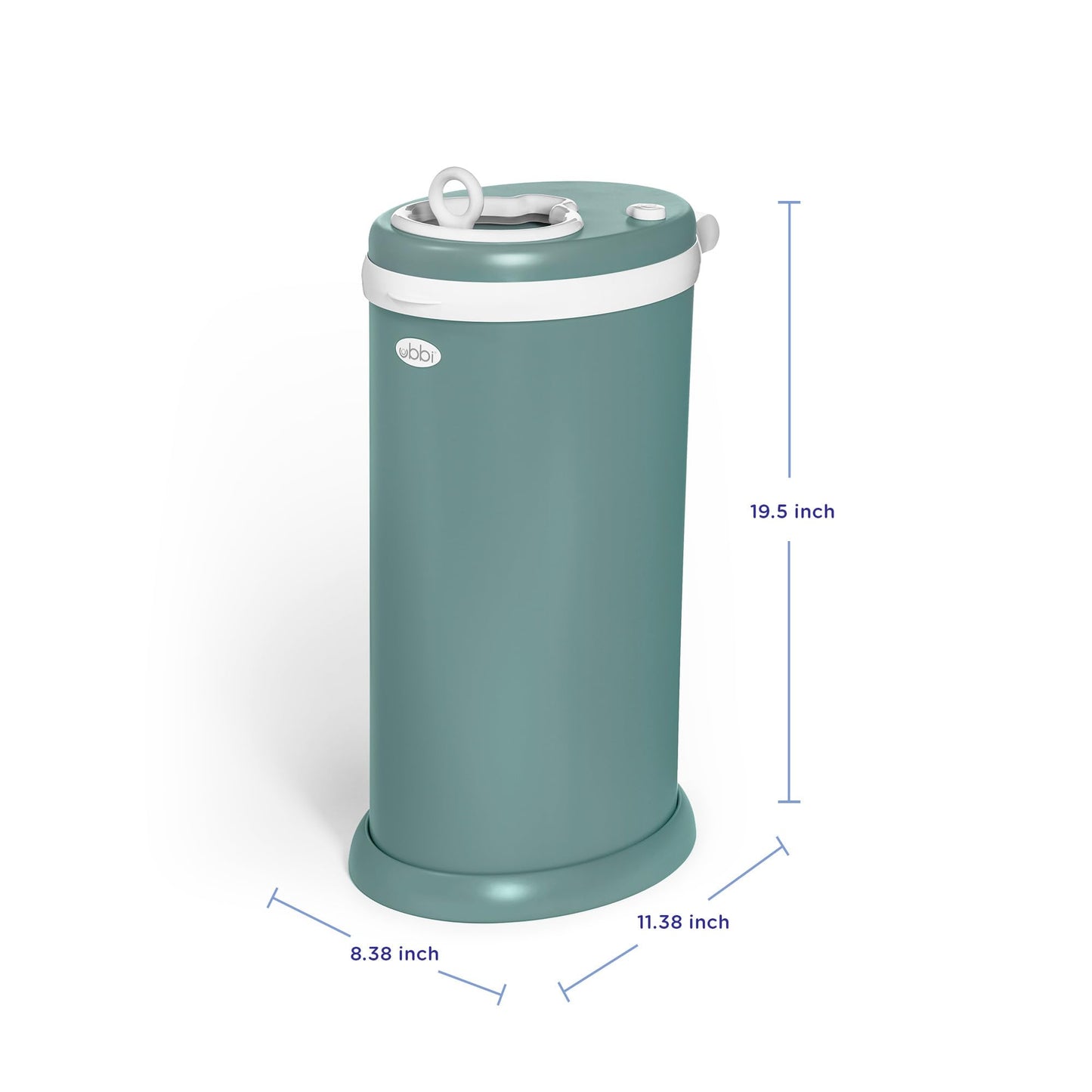 Ubbi Steel Diaper Pail, Odor Locking, No Special Bag Required, Award-Winning, Registry Must-Have, White