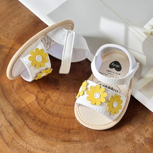 Ohwawadi Baby Boys Girls Sandals Soft Sole Summer Infant Wedding Dress Flat Shoes Beach Sandal Newborn Crib Shoes First Walkers