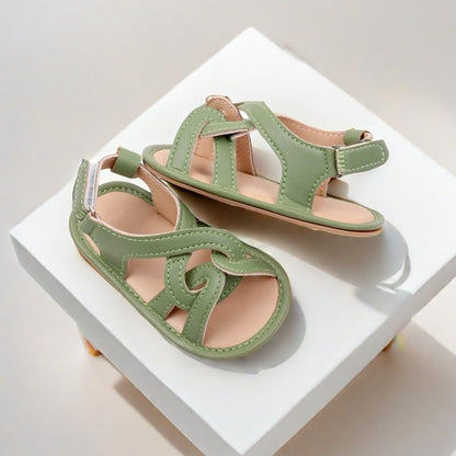 Infant Boys Girls Sandals, Summer Baby Rubber Soles Non-Slip PU Leather Sandals, Newborn Toddler Prewalker First Walking Beach Outdoor Shoes,Infant Toddler Unisex Summer Shoes for babies