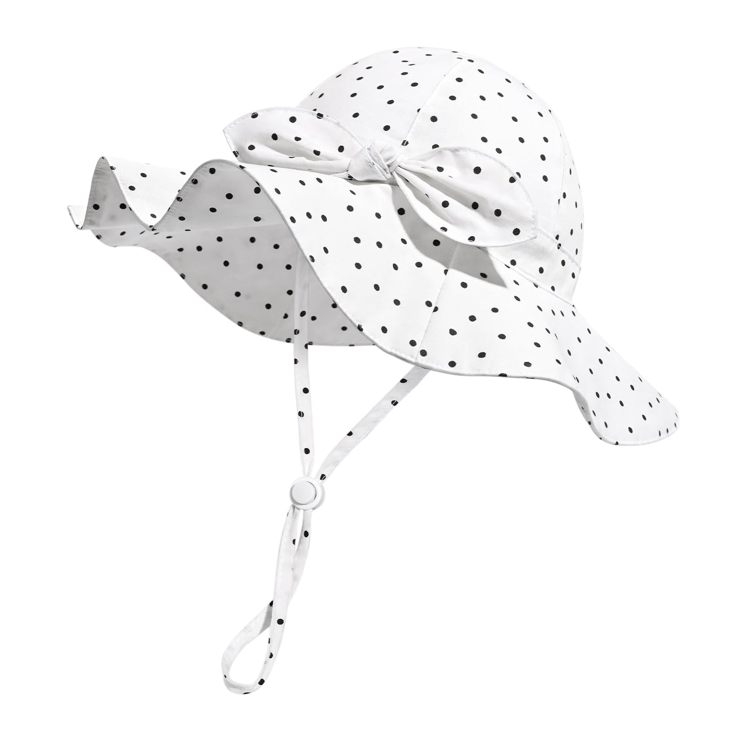 Baby Girl Sun Hat with UPF 50+ Outdoor Adjustable Beach Hat with Wide Brim Bucket Hats