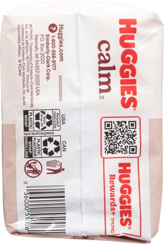 Huggies Calm Baby Wipes, Unscented, Hypoallergenic, 6 Push Button Packs (336 Wipes Total)