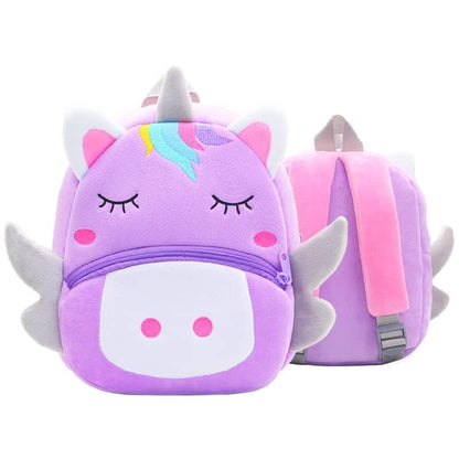 NICE CHOICE Cute Toddler Backpack Toddler Bag Plush Animal Cartoon Mini Travel Bag for Baby Girl Boy 2-6 Years(Grey Elephant)