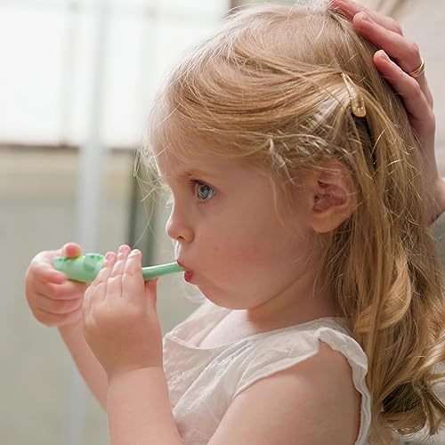 Dr. Talbot's Toddler Training Toothbrush and Natural Kids Toothpaste with Citroganix - 1.6 oz - Fluoride-Free Toothpaste and Toddler Toothbrush - 6+ Months - Alligator