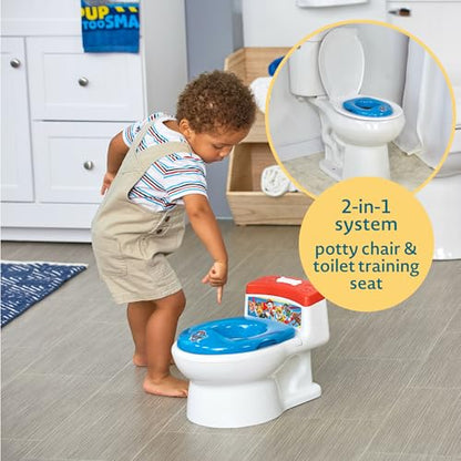 The First Years Disney Minnie Mouse Potty Training Toilet and Toddler Toilet Seat - Toilet Training Potty with Fun Flushing and Cheering Sounds,Pink