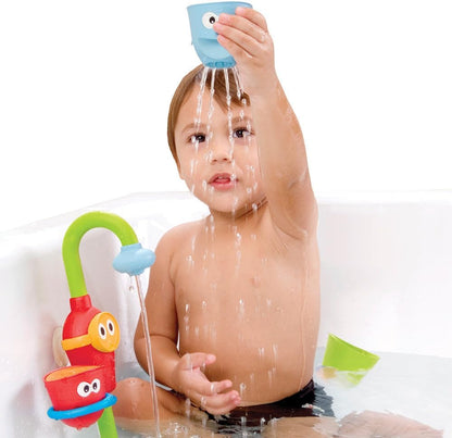 Yookidoo Toddler and Baby Bath Toy (Ages 1-3): Flow N Fill - 3 Stackable Play Cups - Battery Operated Interactive Hose Toy & Tumblers with Multiple Play Aspects - Make Bath Time Maigcal (No Mold)