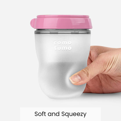 Comotomo Baby Bottle Double Pack, Pink, 5oz