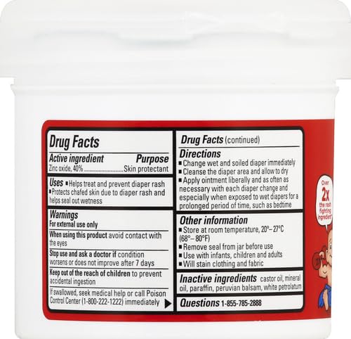 Boudreaux's Butt Paste Maximum Strength Diaper Rash Cream, Ointment for Baby, 4 oz Tube