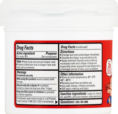 Boudreaux's Butt Paste Maximum Strength Diaper Rash Cream, Ointment for Baby, 4 oz Tube