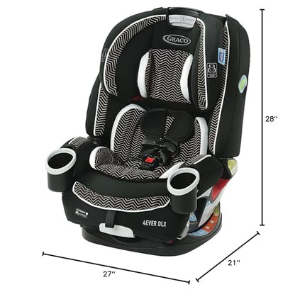 Graco 4Ever DLX 4-in-1 Car Seat, Maven | Infant to Toddler Car Seat, with 10 Years of Use | Rear-Facing, Forward-Facing and Booster Modes | Safe, Comfortable and Convenient