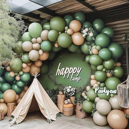 Pink Blue Green Balloon Garland Double Stuffed Dusty Light Green Baby Blue Blush Mauve Latex Pastel Balloon Arch Kit for Boho Baby Shower Gender Reveal Bear Birthday Floral Party Decoration
