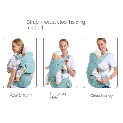 Baby Carrier 3-in-1 Ergonomic Infant Carrier Soft Baby Holder 3 to 36 Months,4 Season/All Seasons,Newborn to Toddler with Hood All Position Baby Hipseat (Pink)