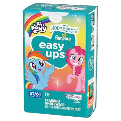 Pampers Training Pants - Easy Ups Girls & Boys - Size 5T-6T, 84 Count, Easy Pull Up & Down Design, My Little Pony Potty Underwear (Packaging May Vary)