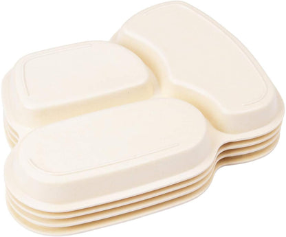 Kids Plate Set, Included Fork and Spoon 3-Piece Set - Toddler Dinnerware Dinner Dish Set - Baby Feeding Divided Plate - Child Portion Control Dish Tray (Excavators)