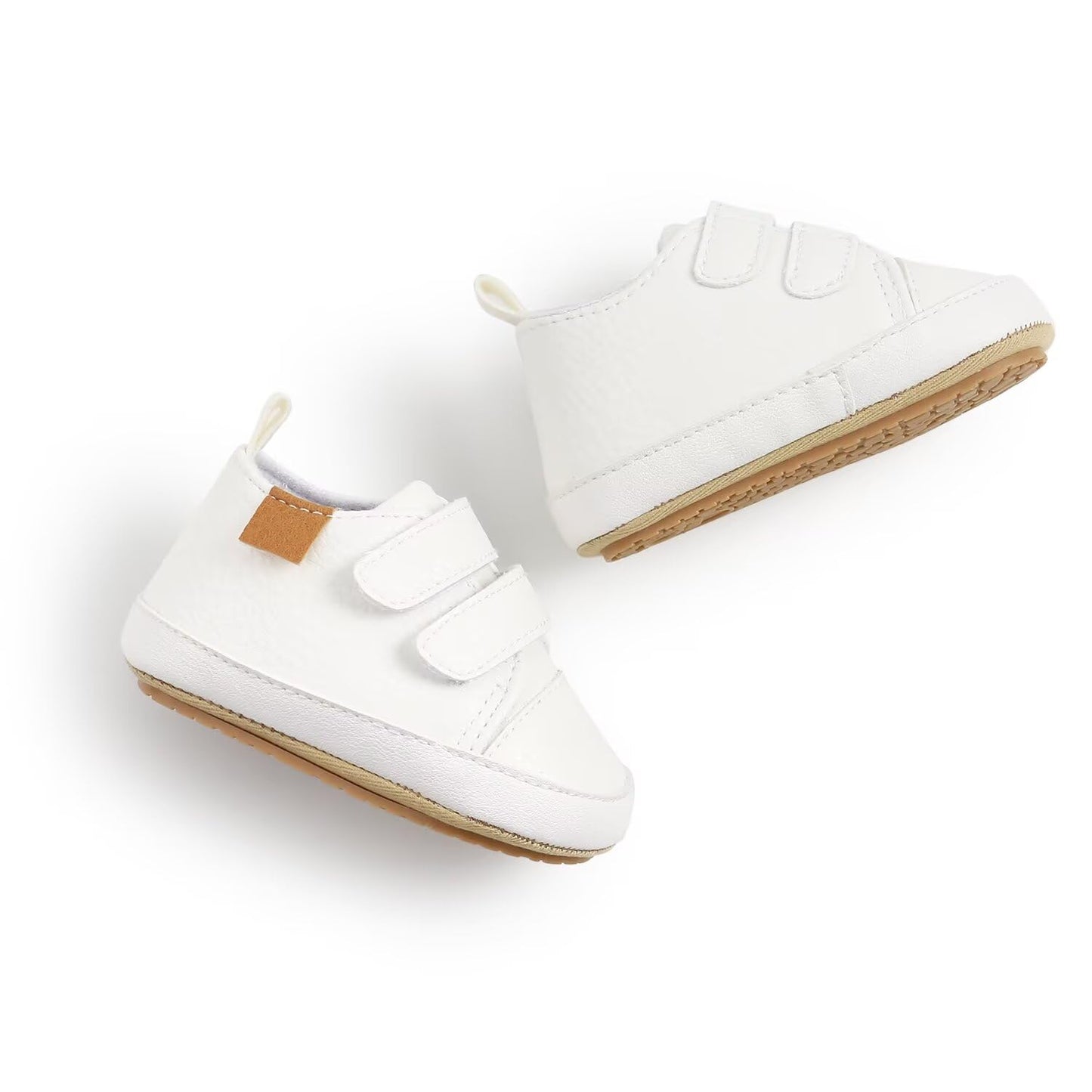 Baby Boys Girls Shoes Non-Slip Rubber Sole High-Top PU Leather Sneakers Infant First Walking Shoes Toddler Crib Shoes Newborn Loafers Flats.