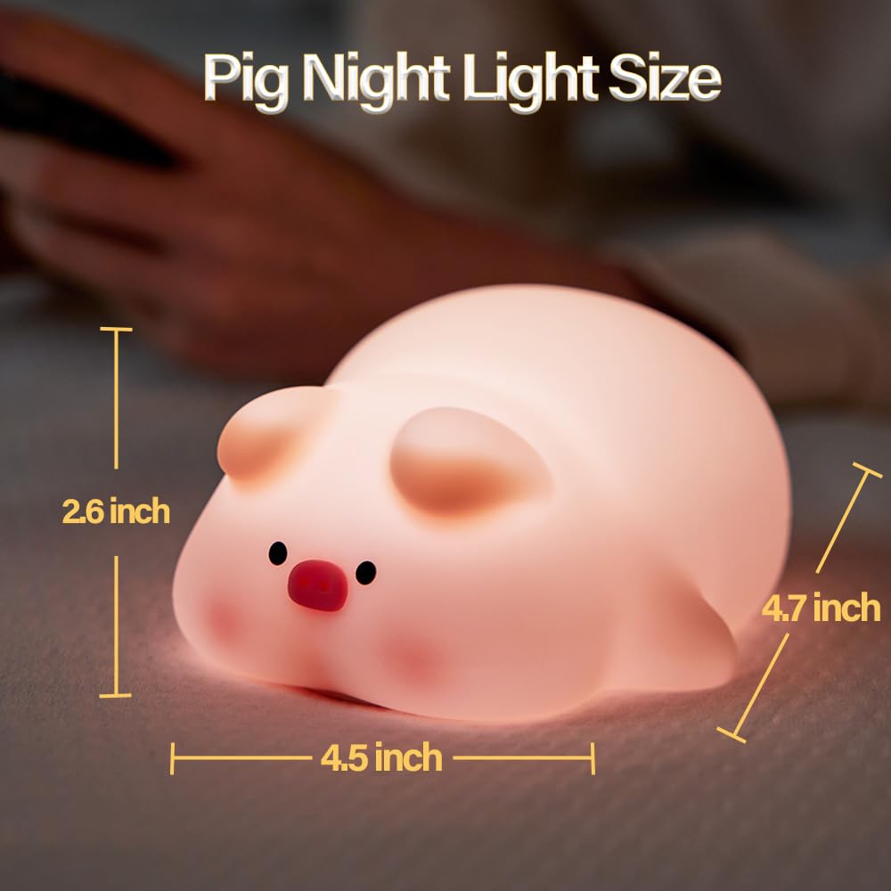 Led Cute Dog Night Light, Dimmable Nursery Puppy Kawaii Lamps, Super Squishy Silicone USB Rechargeable Touch Control Night Lamp for Kids Adults, Used for Camping Party Room Decor (Dog)