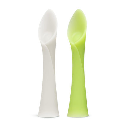 Olababy 100% Silicone Soft-Tip Training Spoon for Baby Led Weaning 2pack