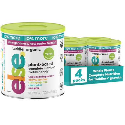 Else Nutrition Toddler Formula 12-36 mo., Plant Based Toddler Nutritional Drink - Soy & Dairy Free, Lactose Free - Complete Baby Formula (12-36 mo.), Protein Powder w/ 20+ Vitamins (22oz, 6-Pack)