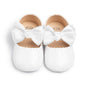 HsdsBebe Infant Baby Girls Mary Jane Flats Bow Non-Slip Soft Sole Princess Toddler First Walkers Sneaker Wedding Dress Shoes