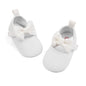 Meckior Newborn Baby Girls Dress Shoes Infant Bowknot Soft Sole Mary Jane Moccasins Baptism Christening Crib Shoes Wedding Princess Flats
