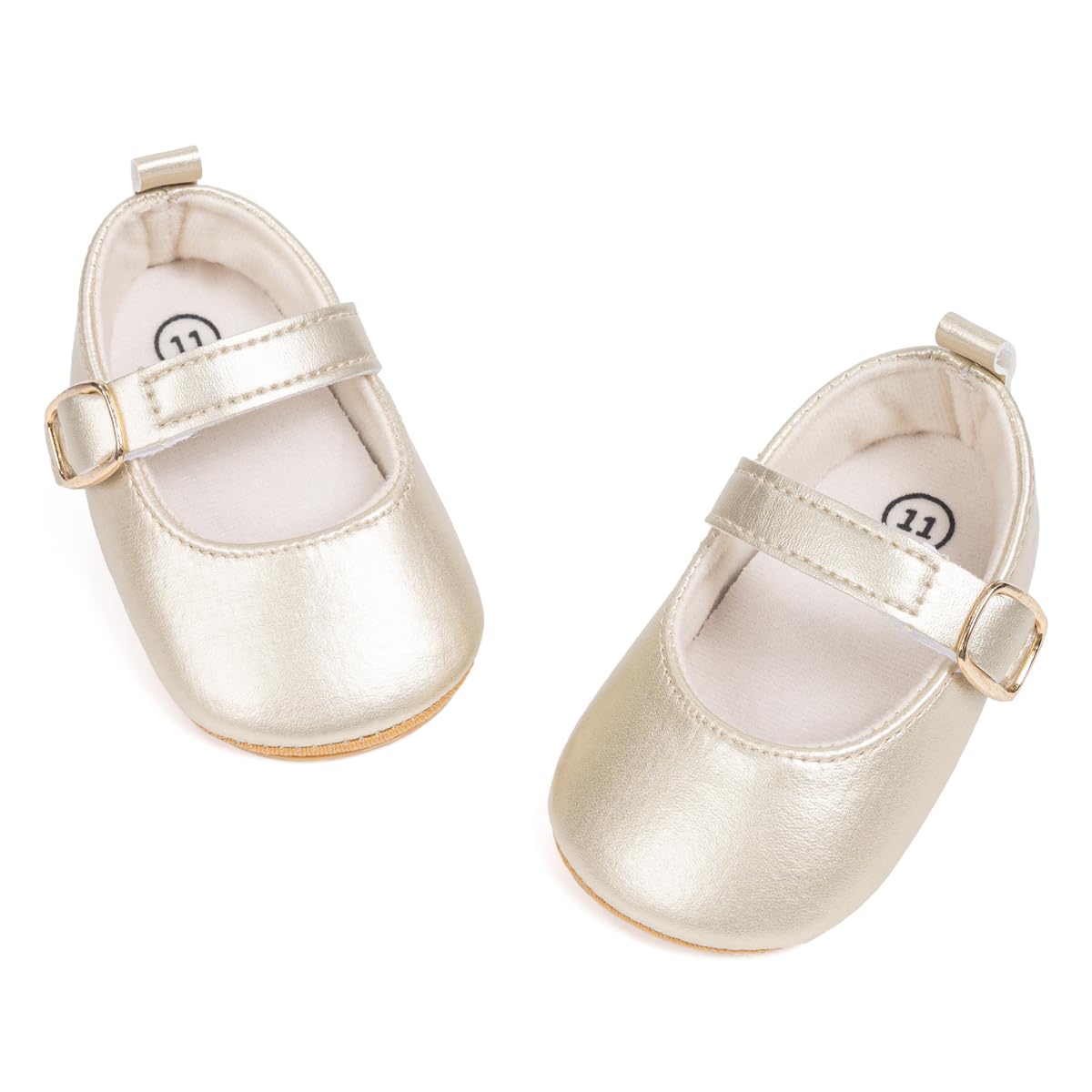ohsofy Infant Baby Girls Mary Jane Flats Non-Slip Bowknot Princess Wedding Dress Shoes Toddler Crib Shoes