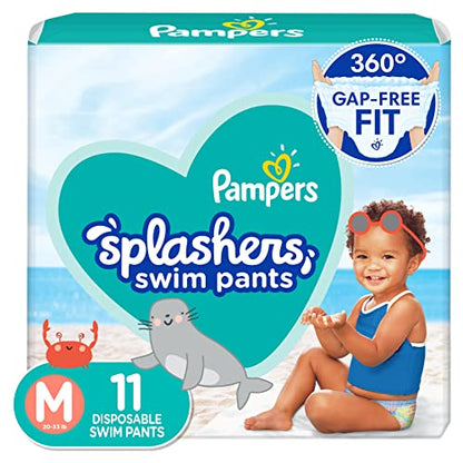 Pampers Swim Diapers - Splashers - Size 2-3, 20 Count, Gap-Free Disposable Baby Swimming Pants
