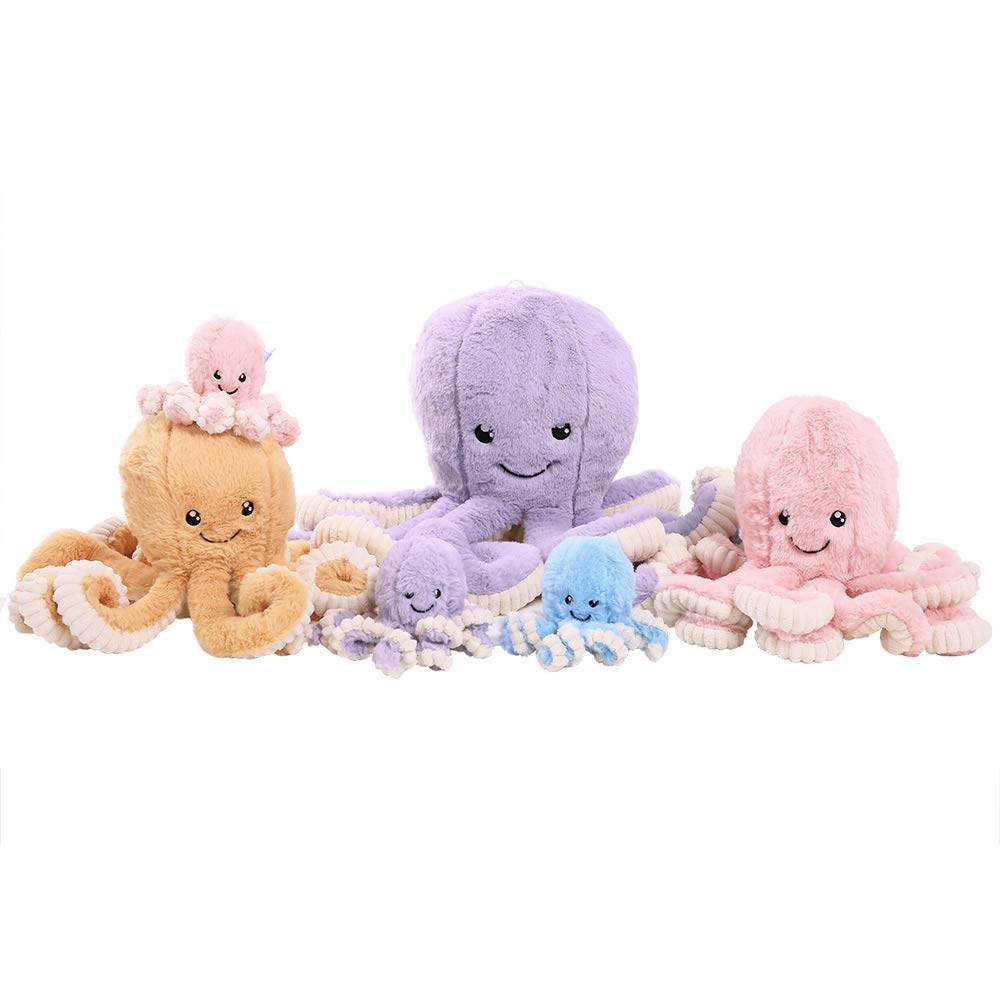 DENTRUN Octopus Stuffed Animals, Giant Octopus Plush Doll Play Toys for Kids Girls Boys Adults Birthday Xmas Halloween Present Stuffed Sea Animals Plushie, 7/16/24/32 Inches, 5 Colors