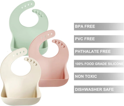 PandaEar Silicone Baby Bibs & Silicone Baby Spoons & Forks