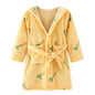YOLIA Boys Girls Robes Kids Hooded Sleepwear Soft Fleece Bathrobes Cute Housecoat Gowns