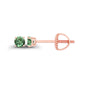 14K Gold Plated 925 Sterling Silver Hypoallergenic 3mm Round Genuine Birthstone Solitaire Screwback Stud Earrings