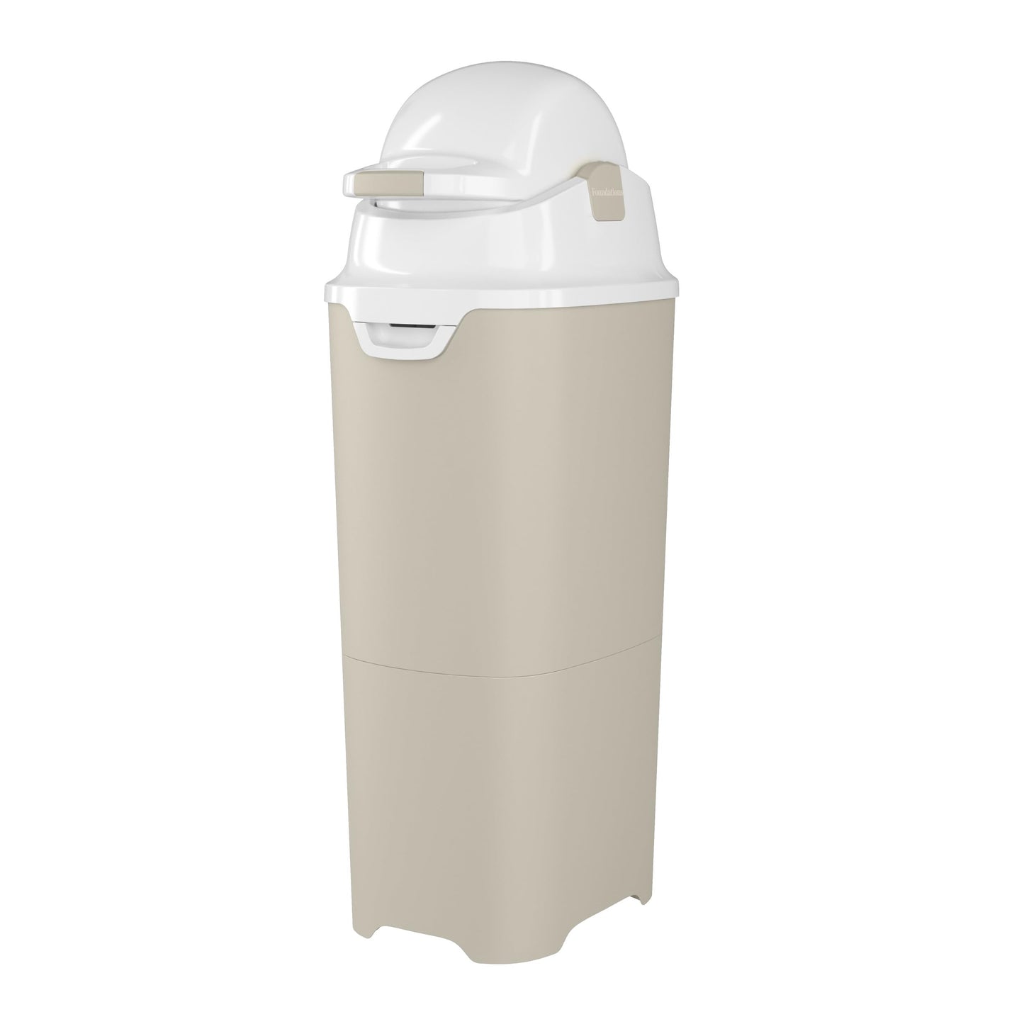 Foundations Tall Diaper Pail with Airtight Lid - Durable & Odorless Diaper Disposal, Large Capacity, Holds up to 60 Newborn Diapers, Refill with Any Bags - Gray
