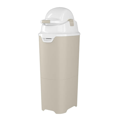 Foundations Tall Diaper Pail with Airtight Lid - Durable & Odorless Diaper Disposal, Large Capacity, Holds up to 60 Newborn Diapers, Refill with Any Bags - Gray