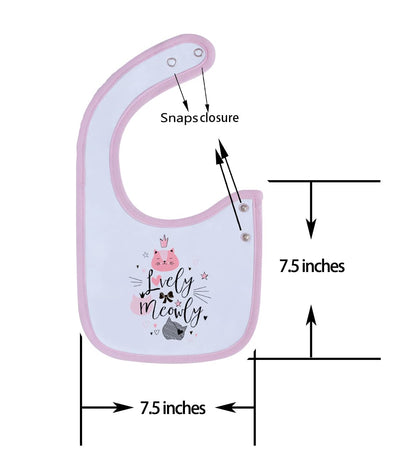 Maiwa 6 Pack Waterproof Cotton Baby Bibs for Girls Boys for Drooling Eating with Snaps