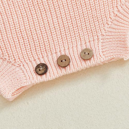 Baby Girl First Birthday Outfit One Year Old Strawberry Embroidery Knit Sweater Romper Warm Fall Winter Clothes