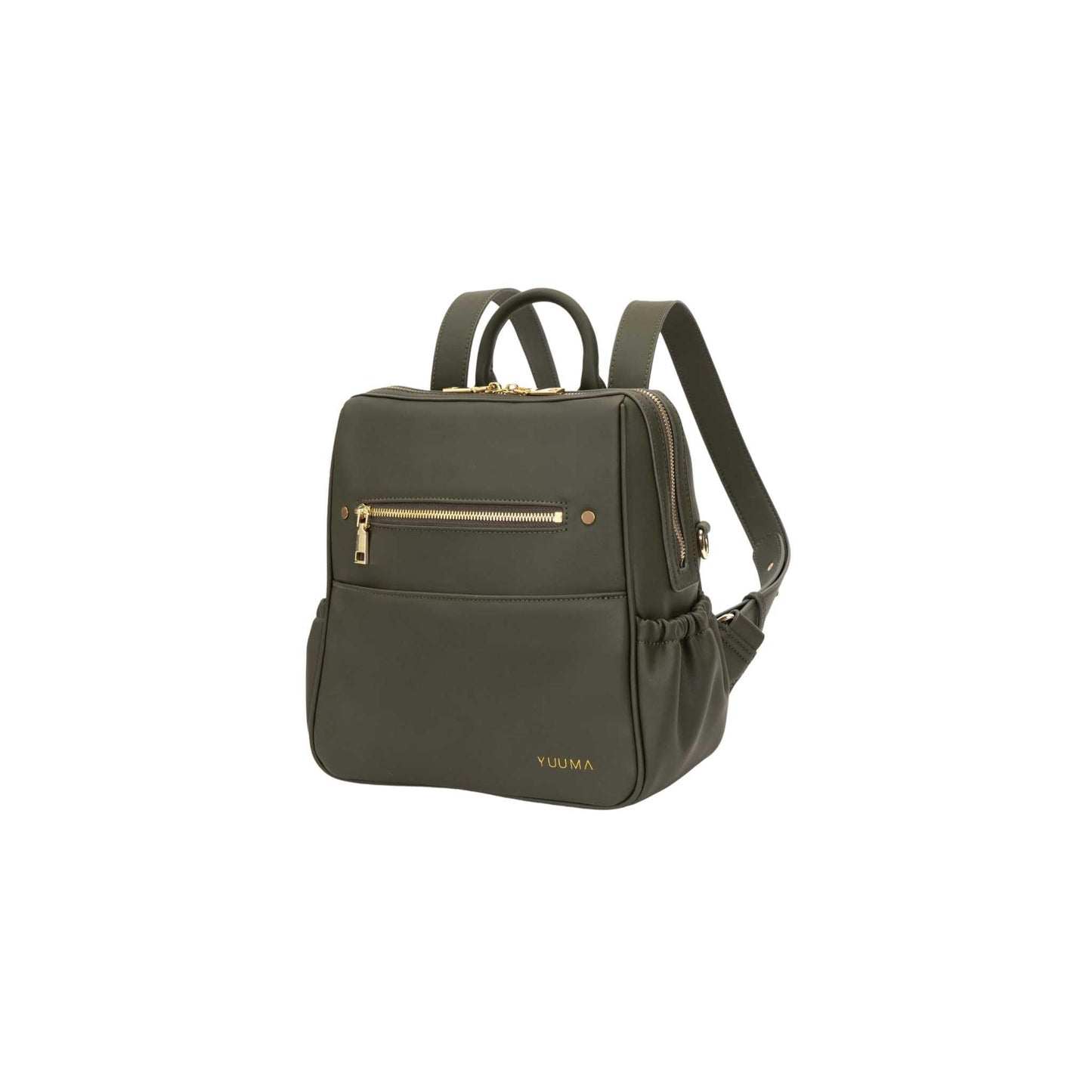 Mini Diaper Bag Backpack-Minimalist bag With Premium Vegan Leather Material With 7 Interior and 5 External Pockets (Onyx)
