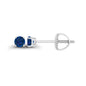 14K Gold Plated 925 Sterling Silver Hypoallergenic 3mm Round Genuine Birthstone Solitaire Screwback Stud Earrings