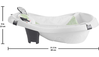 Fisher-Price Baby to Toddler Bath 4-in-1 Sling ‘n Seat Tub with Removable Infant Support and 2 Toys, Climbing Leaves