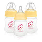 Nenesupply Natural Baby Bottles Newborn Feeding Bottles Slow Flow Breastfeeding Bottle for Breastfed Babies Wide Neck 9oz Anti Colic Level 2 Nipple for 1+ Month Infant Replace Spectra Bottle Pumping