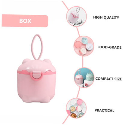 3pcs Portable Storage Tank Formula Holder Rice Flour Grid Seal Container Baby Clothes Complementary Food Container for Formula Milk Powder Formula Dispenser Packing Box