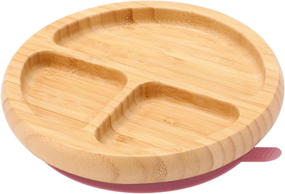 Bamboo Suction Plates for Babies and Bamboo Plates For Kids Baby Feeding and Weaning (Green)