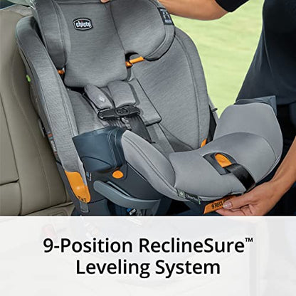 Chicco OneFit ClearTex All-in-One Car Seat, Slim Design, Rear-Facing Seat for Infants 5-40 lbs., Forward-Facing 25-65 lbs., Booster 40-100 lbs., Convertible Car Seat | Lilac/Purple