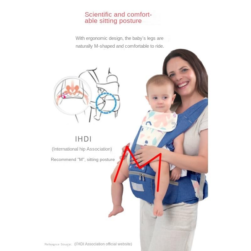 Baby Carrier 3-in-1 Ergonomic Infant Carrier Soft Baby Holder 3 to 36 Months,4 Season/All Seasons,Newborn to Toddler with Hood All Position Baby Hipseat (Pink)