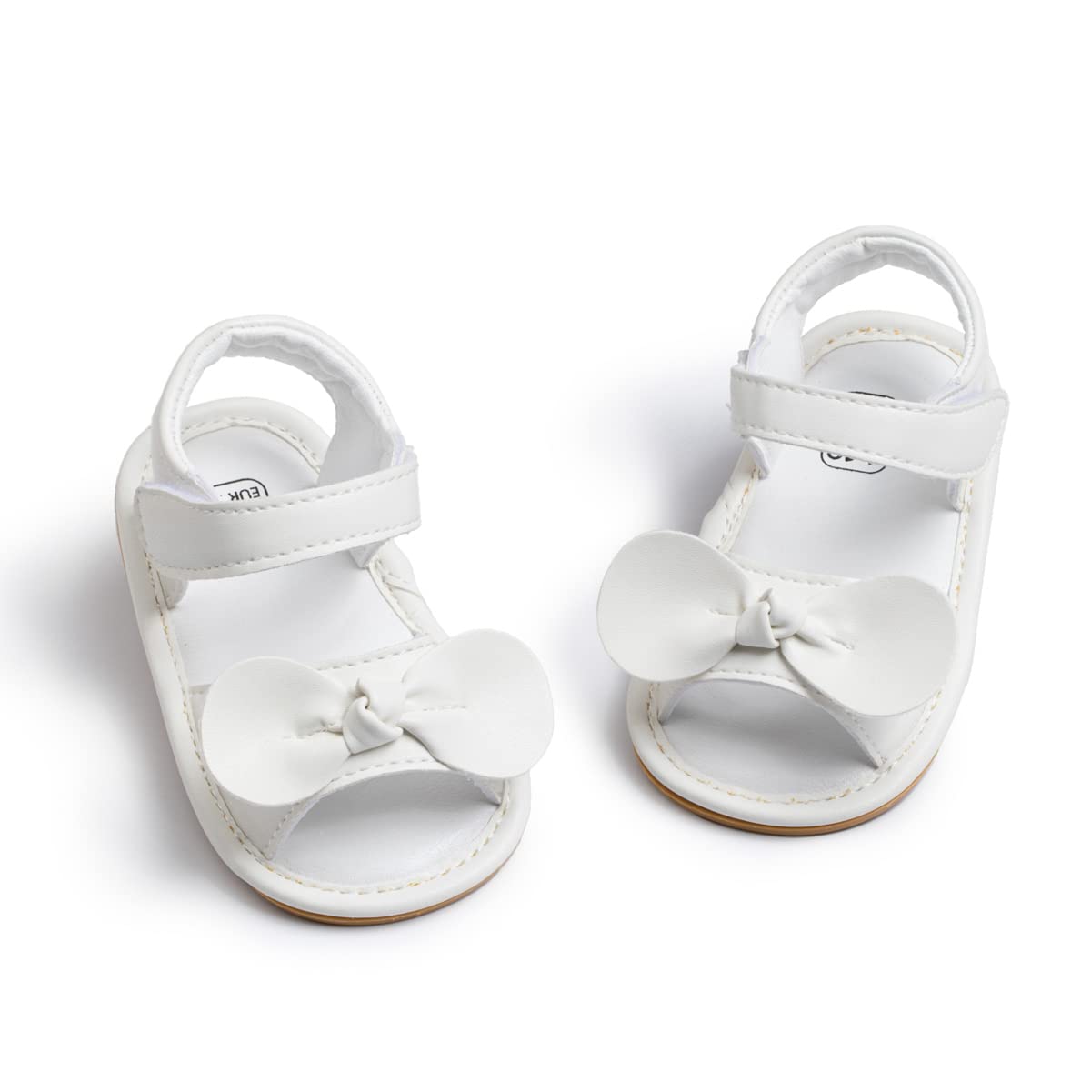 Meckior Baby Toddler Infant Girls PU Leather Soft Open Toe Summer Sandals Flower Princess Flat Shoes