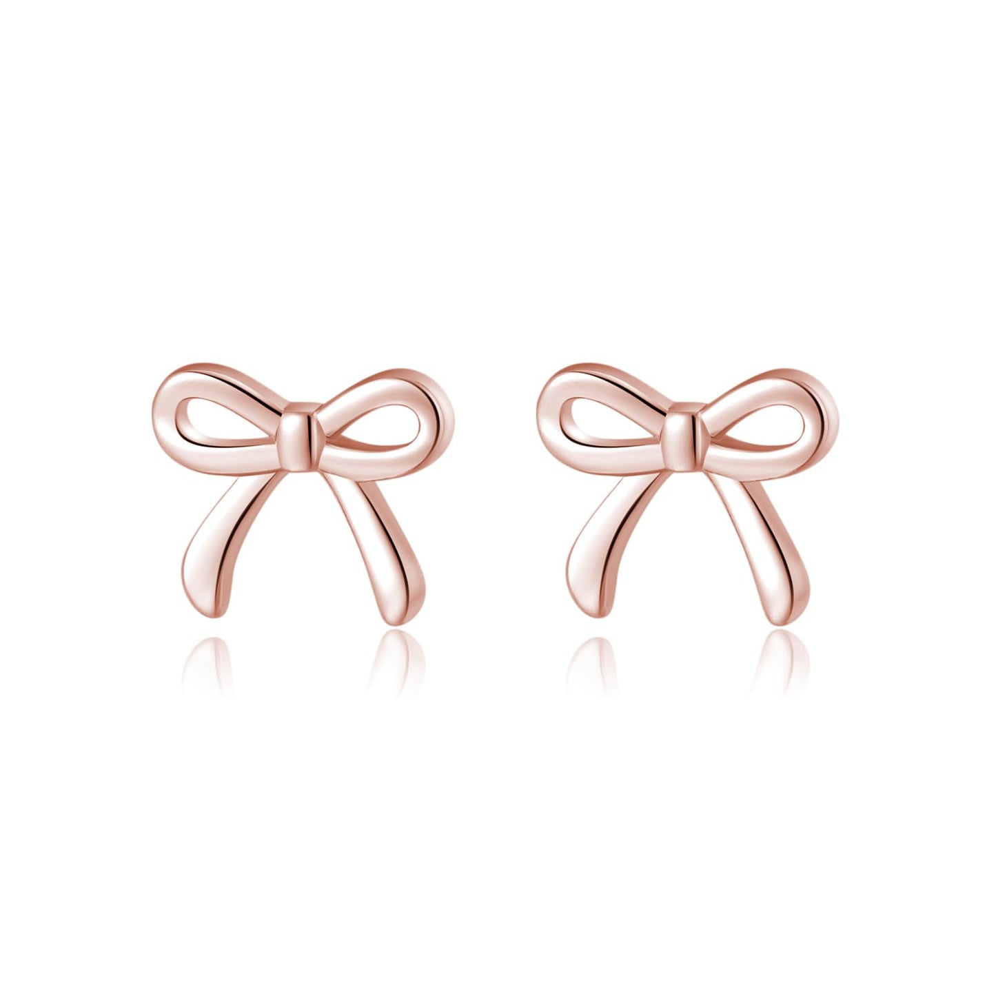 SLUYNZ Solid 925 Sterling Silver Tiny Bow Earrings Stud for Women Teens Small Bowknot post Stud Earrings