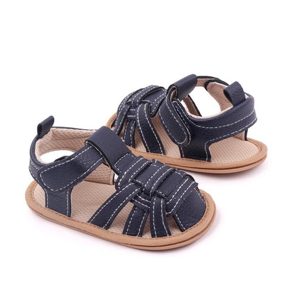 Infant Boys Girls Sandals, Summer Baby Rubber Soles Non-Slip PU Leather Sandals, Newborn Toddler Prewalker First Walking Beach Outdoor Shoes,Infant Toddler Unisex Summer Shoes for babies