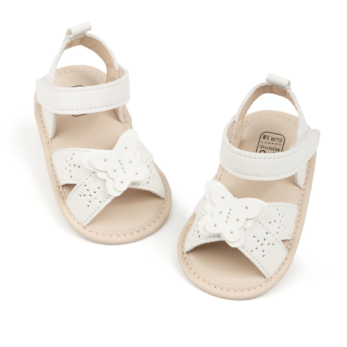 Sawimlgy Baby Girls Boys Sandals Summer Flowers Shoe Rubber Sole PU Leather Mesh Infant Toddler First Walkers Princess Dress Outdoor Shoes